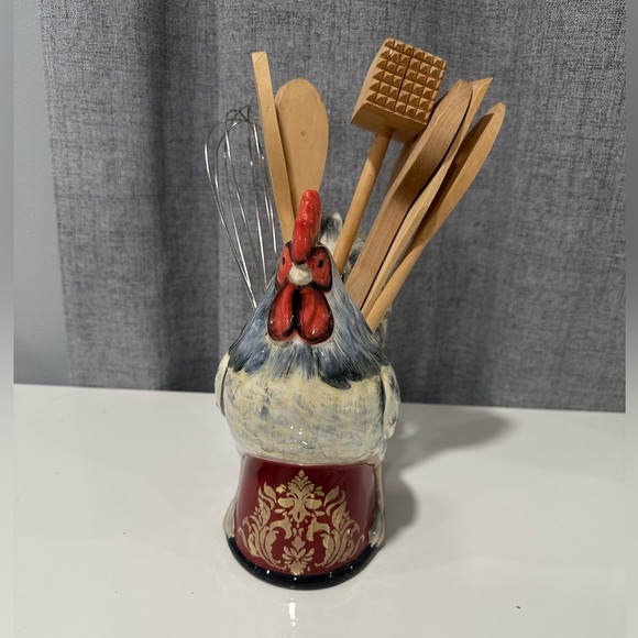 Certified international Susan winget avignon morning rooster utensil holder. - Picture 2 of 7